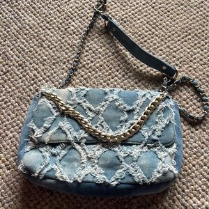 Denim Chain Shoulder Bag
